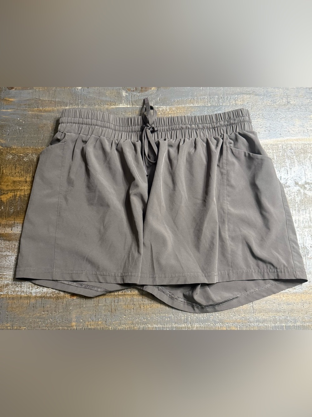 AS Revival Gray Drawstring Athletic Shorts with Side Pockets